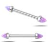NovaNavel Piercing capezzoli cono viola opale in argento