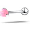 NovaNavel Piercing lingua luxury fucsia opale in argento
