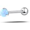 NovaNavel Piercing lingua luxury azzurro opale in argento