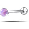 NovaNavel Piercing lingua luxury viola opale in argento