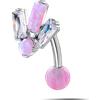 NovaNavel Piercing ombelico floating costellazione fucisa opale in argento