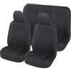 Auto Accessori Lupex - Coprisedili Auto Universali | Colore Nero | Set Fodere Copri Sedili Anteriori e Posteriori | Tessuto Poliestere | No Suv