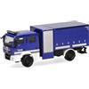 herpa modellino camion MAN TGM veicolo multifunzione con telone THW, miniatura in scala 1:87, pezzo da collezione, prodotto in Germania, plastica