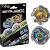 Hasbro Beyblade X, Calibur Samurai 6-70M BX e Obsidian Shell 3-85S BX, Set Dual Pack di Takara Tomy con 2 trottole con Rotazione a Destra, trottole da Battaglia Giocattolo, dagli 8 Anni in su
