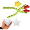JAMARA Snow Play 461163 - Pinza per palla di neve a forma di cuore e stella, 2 in 1, per bambini, con palla di neve, idea regalo per bambini, cambio di forme, in plastica
