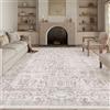 HUGEAR Vintage Tappeto Salotto Marrone Tappeti 300x400cm Soggiorno Antiscivolo Lavabile in Lavatrice Tapette Camera da Letto Sala Ufficio Bambina Bambino Pelo Corto Grande Carpet