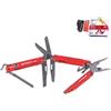 Nextorch - Pinza pieghevole multifunzione 14 in 1, multiutensile da 60mm con forbici, tagliacorda, apriscatole, cacciavite, per attività all'aperto, campeggio, con custodia in nylon MT20 (Rosso)
