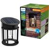 Philips Geri Lampada solare da parete rotonda, per esterni, Ultraefficient, lampadina solare sostituibile, Sensore di movimento, 2700K, Nero