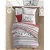 PENSIERI DELICATI Parure Copripiumino Singolo 100% Cotone, Completo di Sacco 155x200cm e 1 Federa 52x82cm, Made in Italy, Copripiumino Lavabile In Lavatrice A 40°, Fantasia Baubau Rosso