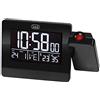 Trevi EC 884 PJ Orologio Sveglia con Proiezione Orario e Grande Display Retroilluminato, Calendario, Temperatura, Umidità, Funzione Dimmer, Snooze, Due Sveglie Programmabili, Presa USB Charge