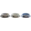 DKD Home Decor Stoviglie Marca, Colore Blu, in gres (26,5 x 26,5 x 3 centimetri) (18 Pezzi)