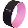 Mobiclinic® Fitness, Cerchio Yoga, Antiscivolo, Multifunzionale, Facilmente Lavabile, Marchio Europeo, Migliora la Tua flessibilità e Resistenza, Wheel, 30 x 13 cm, Accessori, Nero Rosa