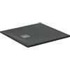 Ideal Standard - Ultra Flat S+, Piatto doccia quadrato ultrasottile in resina effetto pietra, 90x90cm, Ideal Solid T5597FV, Nero