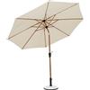 BIZZOTTO ANDREA SPA Ombrellone Palinuro 3 m con Snodo - Naturale/Antracite