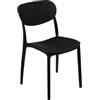 5FIVE Sedia impilabile in polipropilene nera - 46x54,5x79 cm