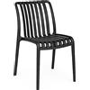 BIZZOTTO ANDREA SPA Sedia da giardino in plastica nera Billie - Design moderno e impilabile