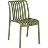 BIZZOTTO ANDREA SPA Sedia da giardino Billie in plastica verde - Impilabile e design moderno