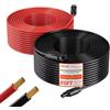 VEVOR Cavo di Prolunga per Pannello Solare Cavo Modulo Pannello Solare Calibro 6 mm² Prolunga Connettori MC4 19,81 m per Uso Esterno Auto Camper Guaina Ignifuga Corrente 30 A Temperatura -40°C a 90°C