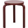 ARTEK sgabello STOOL 60 BURGUNDY LACQUARED - STOOL-60-BURGUNDY