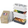 monbento - Porta Pranzo Original graphic blu Nordic Made in France - Lunch Box Microonde 2 Scomparti Ermetici - Porta Pranzo da Ufficio/Picnic/Meal Prep - Senza BPA - Uso Alimentare - Motivo Natura