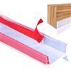 RANJIMA Profilo per zoccolo da 5 m, per 15 mm, 16 mm, 17 mm, spessore del legno, battiscopa da cucina, profilo impermeabilizzante con labbro di tenuta per base della cucina (trasparente, 5 m, 15 mm/16