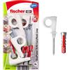 fischer EasyHook Loop 8, set da 4 Ganci a Occhiello e 4 Tasselli DuoPower 8 x 40 mm, Montaggio Facile e Veloce Senza uso di Pinze su Muro, Cartongesso, Mattoni Forati, Cemento, Legno, Soffitto, 557927