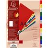 EXACOMPTA Divisori numerici 1-12 A4 - Ppl opaco Colori assortiti 46971E Exacompta (Conf.20)