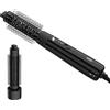 Braun Air Styler AS1.5, compatta, spazzola termica modellante e spazzola a setole rigide, 300W, 3 impostazioni di calore/velocità, Nero lucido, BRAS150E