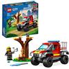 LEGO City Fire Soccorso sul Fuoristrada dei Pompieri, Camion Giocattolo dei Vigili del Fuoco 4x4 Lancia-Elementi d'Acqua, Giochi per Bambini e Bambine 60393