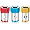 Bestgle, 3 punte per cacciavite rimovibili, anello magnetico per avvitatori a doppia estremità, in metallo, con attacco esagonale da 1,4 cm