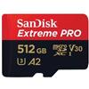 SANDISK EXTREME PRO MEMORY CARD MICRO SDXC 512GB A2 V30 UHS-I U3 CLASSE10 CON AD