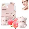 QinZiEn Portachiavi 2 in 1 con orso, balsamo per le labbra, portachiavi con orso carino L/Ip Ba/Lm, balsamo per labbra carino, C/ute Lip Gloss, Balsamo portatile leggero Li/p Balm/portachiavi, Mini Li/p B/alm