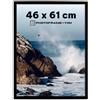 Photoframe4you - Cornice 46x61 cm - Nero - Vetro acrilico anti-rottura - Cornice da parete in MDF minimalista per poster, puzzle, certificati e altro - Arredamento moderno - Arco
