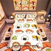 Homemissing - Set di biancheria da letto con motivo sushi in stile giapponese, per bambini, ragazzi e ragazze, con copripiumino decorato con simpatici cartoni animati di sushi per letto singolo