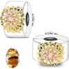 LNQOBU Clip/Stopper Charms per Bracciale Argento 925 Pave Cubic Zirconia Bead Stella Luna Farfalla Blu Gioielli Regalo per Donna