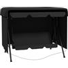Outsunny Copertura Protettiva per Altalena da Giardino bache impermeabile dim. 2,15L x 1,55l x 1,5H m PE Nero