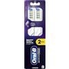 ORAL-B PRO-3DWHITE Pulsar Spazzolino da denti a batteria, per sbiancamento e rimozione della placca, setole medie, 2X