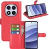 TOMYOU Cover per Xiaomi Redmi Note 14 Pro/Note 14 Pro Plus 5G, Flip Cover Antiurto Portafoglio Custodia con Funzione Stand Slot per Schede Rosa