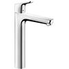 hansgrohe Focus - Rubinetto per lavabo senza scarico, Miscelatore lavabo risparmio idrico (EcoSmart) con altezza bocca 230 mm, cromo, 31532000