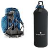 Ferrino Time 35, Zaino da Trekking Unisex, Blu, Unica & Neo Drink, Borraccia in Alluminio Nero, 1 Litro