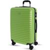 DON ALGODON Valigia media 23 kg | Valigia da viaggio rigida con 4 ruote doppie a 360°, lucchetto TSA e maniglia telescopica | Bagaglio impermeabile per viaggi in aereo, Verde, Classico