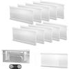 AFEPHE 10 Targhette Nome Magnetiche per Abbigliamento in Alluminio - Doppio Sistema Magnete e Spilla (72 x 32 mm) - Per Ufficio, Scuola, Eventi