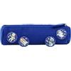 PaPIerDraCHeN Astuccio con 4 bottoni per ragazzi e ragazze | Astuccio in feltro blu con motivo di astronauti ideale come regalo per l'inizio della scuola | Set di astucci per la scuola n. 5