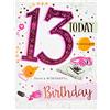 Piccadilly Greetings Tradizionale biglietto di compleanno giovanile età 13 F - 20,3 x 15,2 cm