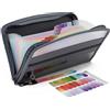 NAFY Piccolo organizer per documenti a fisarmonica, formato A5, 13 tasche, con cerniera, 27,9 x 17,8 cm, a fisarmonica, espandibile, per coupon, ricevute, banconote, contanti (nero)