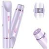 HBSFBH Rasoio elettrico da donna 2 in 1, Indolore Rasoio Parti Intime Donna, Rasoio elettrico a doppia testa per donna, Rasoio Donna Inguine IPX7 Impermeabile, Rasoio Elettrico Donna, per corpo, viso，C1