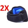 PintoMed 2 Pacco supporto gomito per tennista e golfista, dolori muscolari, epicondilite, materiale neoprene, regolabile, impermeabile, sillicon pad, traspirante