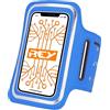 REY Fascia da Braccio Portacellulare per Smartphone 5.5 / 6.3 di Dimensioni, Colore Blu