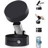 FiveMileBro Supporto Telefono Magnetico per Auto con Ventosa Forte, Porta Cellulare Universale 360° Girevole e Pieghevole, Compatibile con Tutti i Smartphone per Auto, Casa, Palestra (nero)