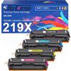 Tito-Express EcoSerie 219X 219A XL Toner di ricambio compatibile per HP Color LaserJet Pro 3202dw 3202dn MFP 3302fdng 3302fdwg 3302sdwg 3302fdn 302fdw 3302sdw Toner per HP W2190X Set Nero, Magenta, Giallo, Ciano